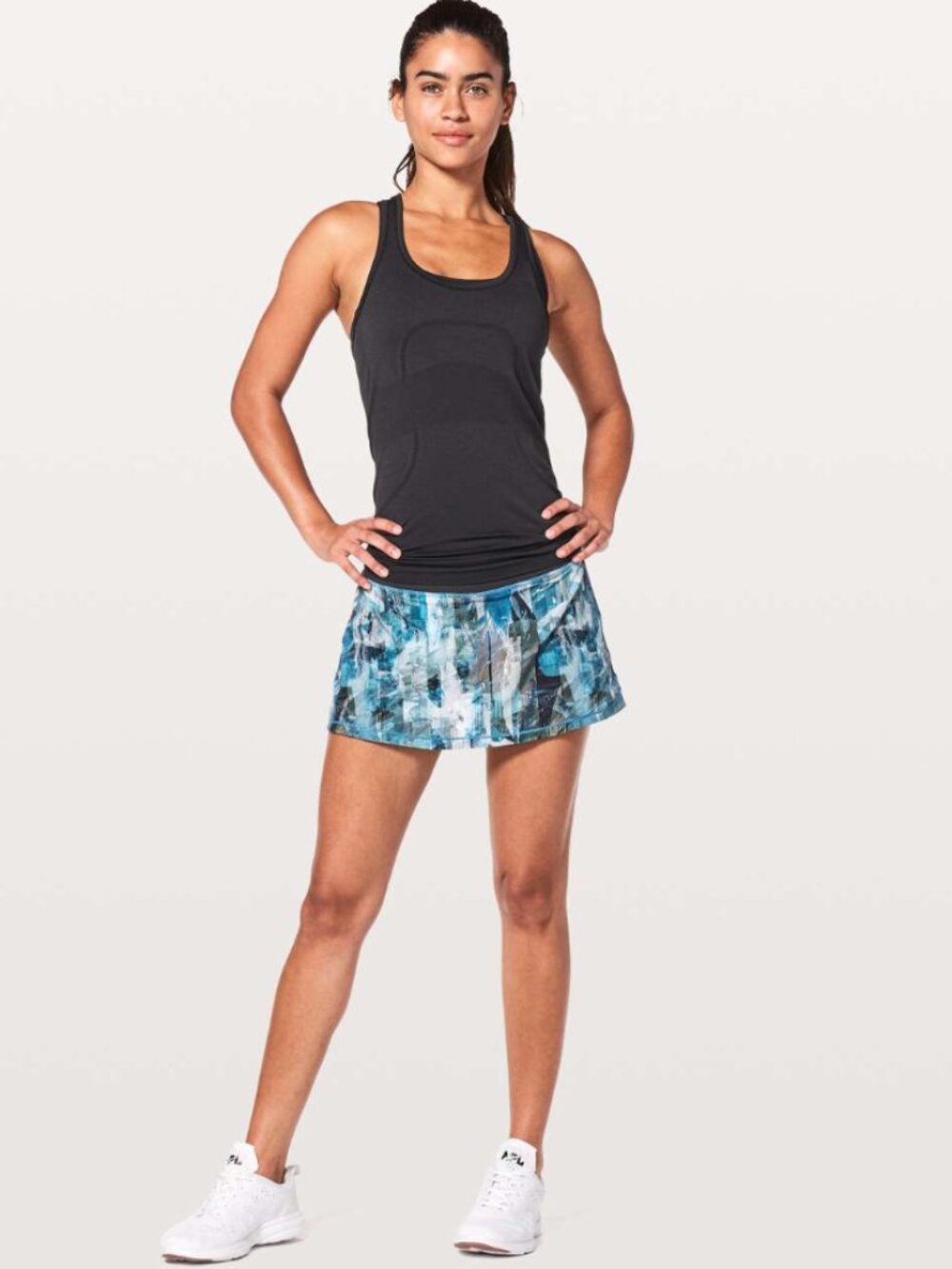 EUC Lululemon Pace Rival Skirt (Regular) *No Panels Sun Dazed Multi Blue 6 - Picture 2 of 16